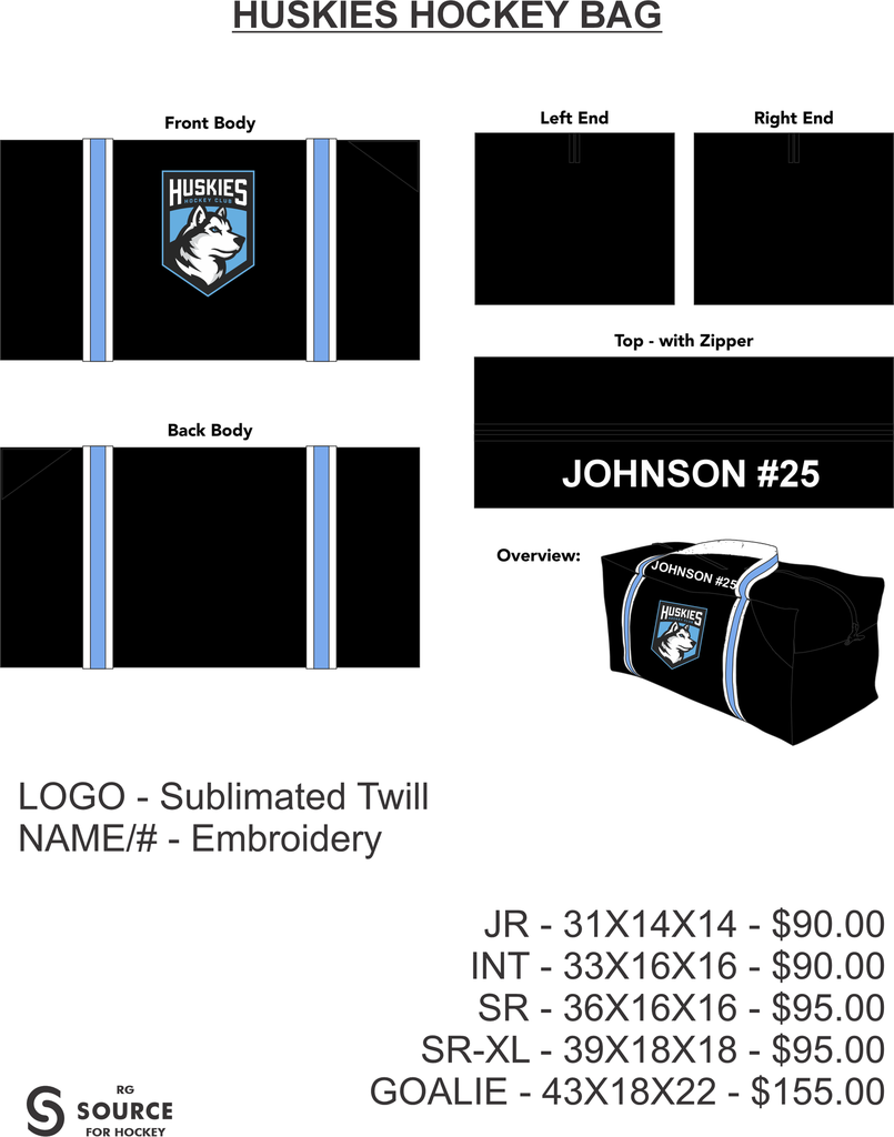 Huskies Z2 SB Hockey Bag